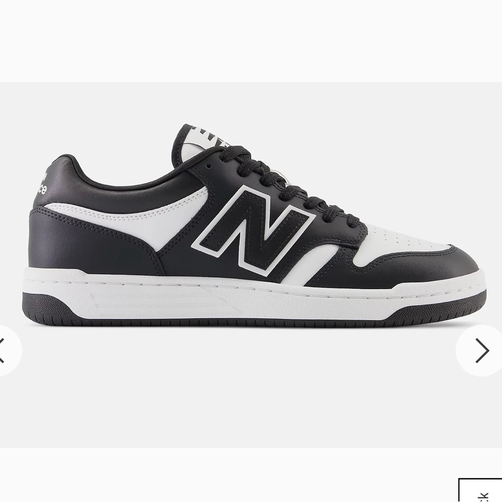 New Balance 480 Black & White Shoes